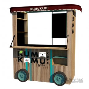 ออกแบบ ผลิต และติดตั้งร้าน : ร้าน  Kiosk KUMA KAMU บางใหญ่ นนทบุรี (New Model)